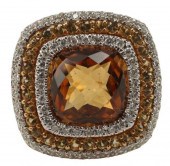 ESTATE 18KT 4.46CT CITRINE & 1