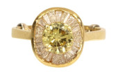 ESTATE 18KT GOLD 1.00CT YELLOW