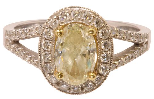 ESTATE 18KT GOLD 1.10CT LIGHT