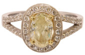 ESTATE 18KT GOLD 1.10CT LIGHT