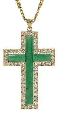 ESTATE 18KT GOLD, JADE & 4.25CTTW