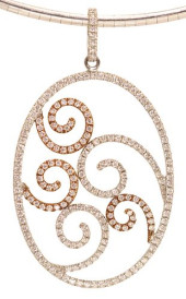 ESTATE 18KT GOLD PAVE SET DIAM