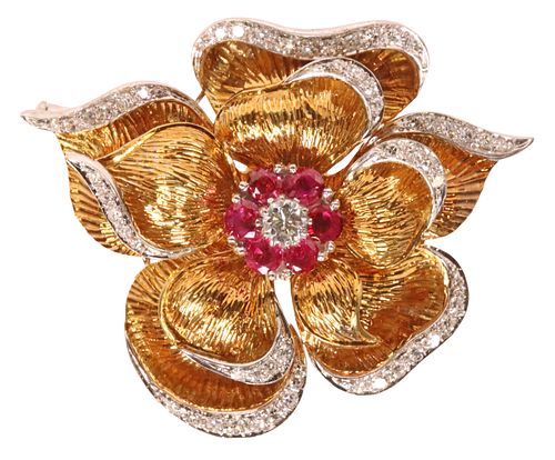 ESTATE 18KT GOLD RUBY &AMP;