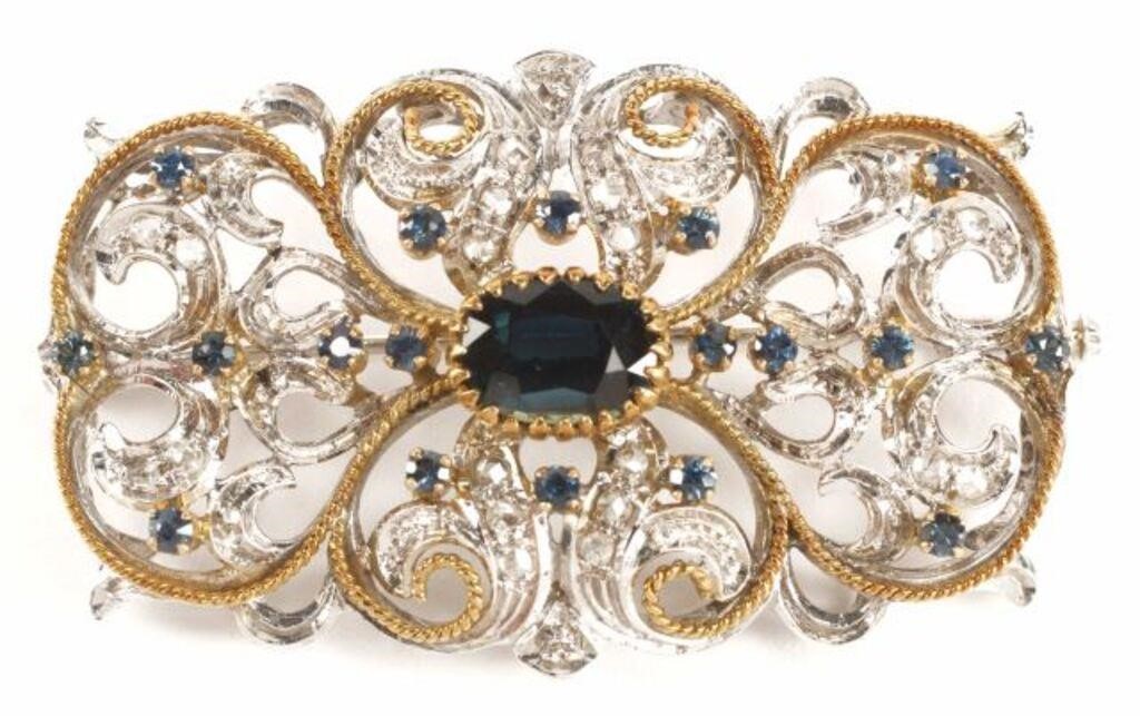 ESTATE 18KT GOLD, SAPPHIRE &