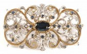 ESTATE 18KT GOLD, SAPPHIRE & D