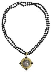 ESTATE 18KT GOLD & TYRIAN SHEK