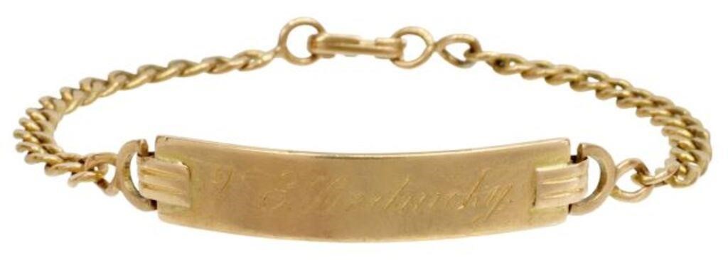 ESTATE 18KT ROSE GOLD CURB LINK