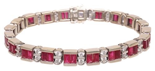 ESTATE 18KT WG 4.00CTTW RUBY