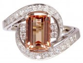 ESTATE 18KT WHITE GOLD TOPAZ 0