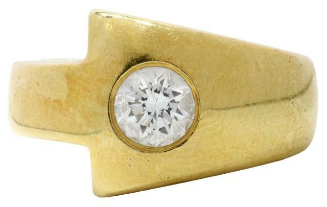 ESTATE 18KT YELLOW GOLD & 0.33CT