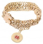ESTATE 18KT YELLOW GOLD CURB L