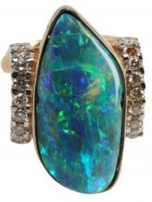 ESTATE 18KT YELLOW GOLD DIAMON