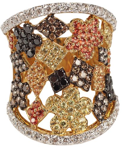 ESTATE 18KT YELLOW GOLD SAPPHIRE