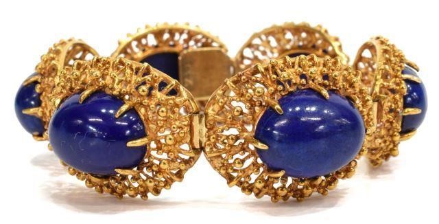 ESTATE 18KT YG & BLUE STONE