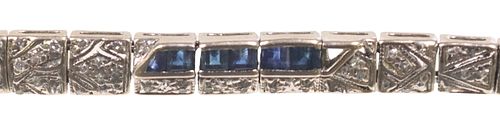 ESTATE ART DECO STYLE 18K WG,