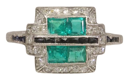 ESTATE ART DECO STYLE PLATINUM