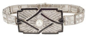 ESTATE ART DECO STYLE PLATINUM