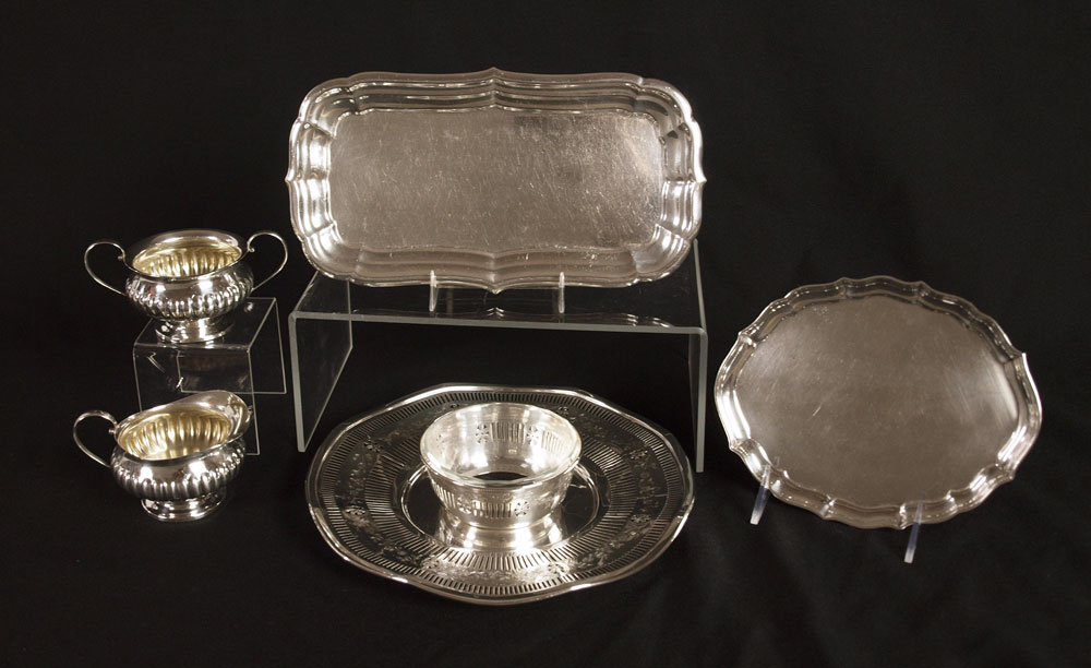 ESTATE COLLECTION OF STERLING TRAYS