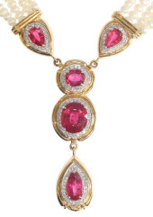 ESTATE CUSTOM 18KT GOLD, PEARL