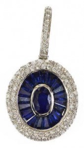 ESTATE EFFY 14KT WG SAPPHIRE &