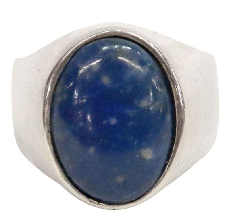 ESTATE GENT'S 950 SILVER & LAPIS