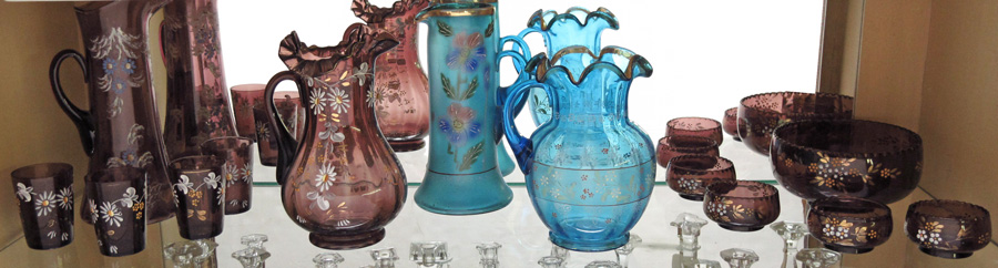 ESTATE GROUP VICTORIAN ENAMELED ART