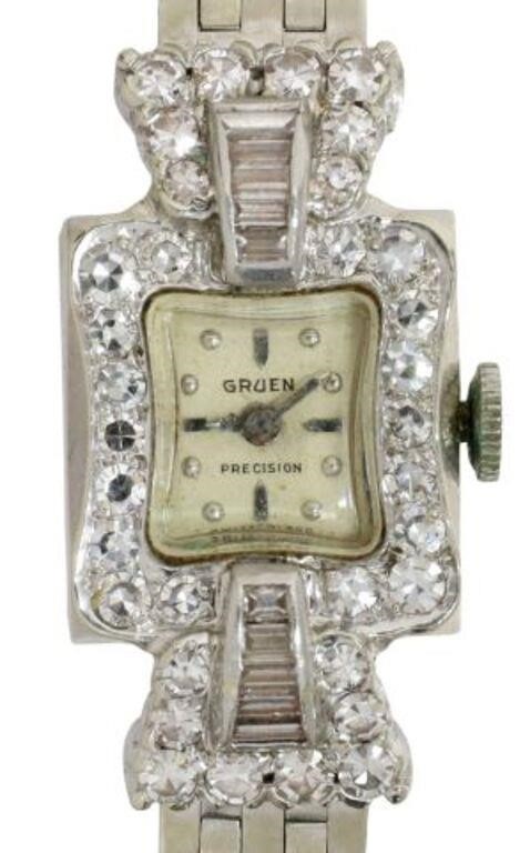 ESTATE GRUEN 14KT WHITE GOLD &