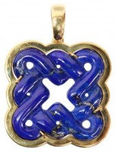 ESTATE GUMP'S 18KT GOLD LAPIS
