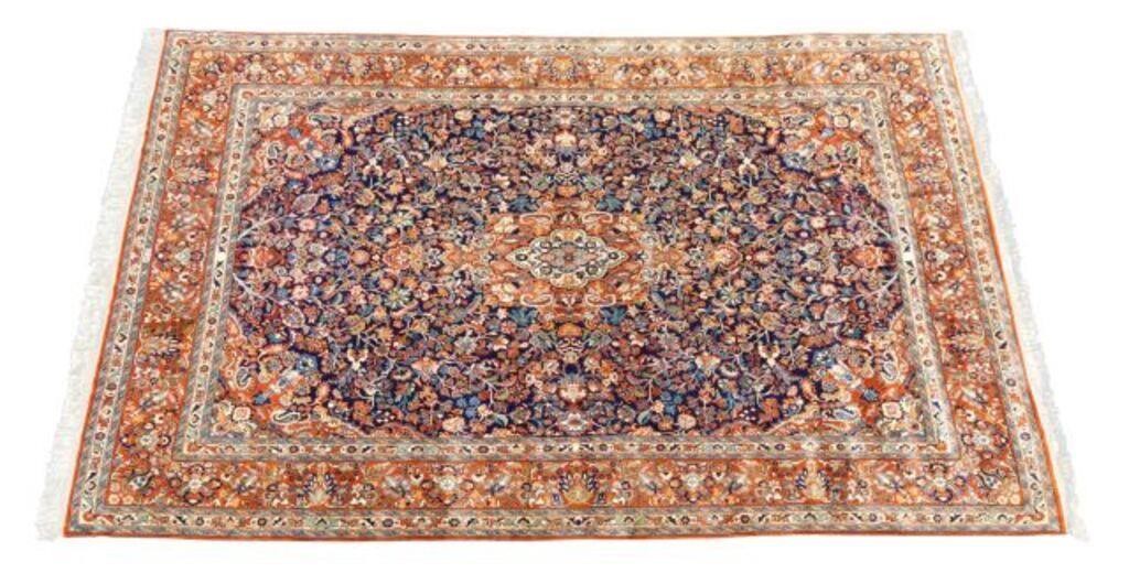 ESTATE HAND-TIED KASHAN RUG, INDIA,