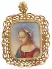 ESTATE ITALIAN 18K GOLD MADONN