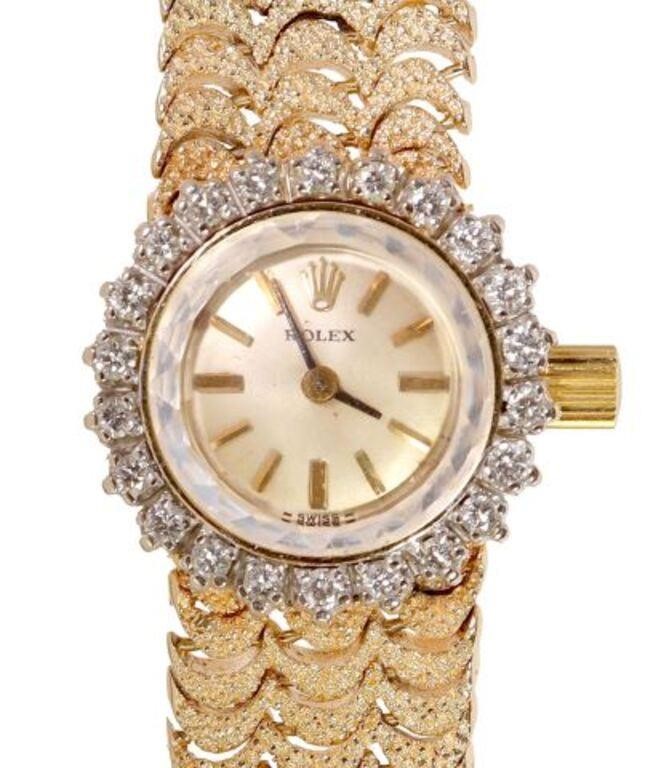 ESTATE LADIES ROLEX 14KT GOLD &