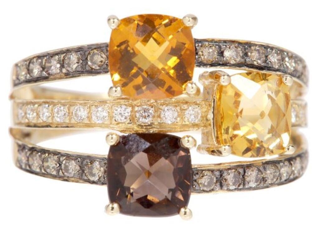 ESTATE LE VIAN 14KT GOLD GEMSTONE &