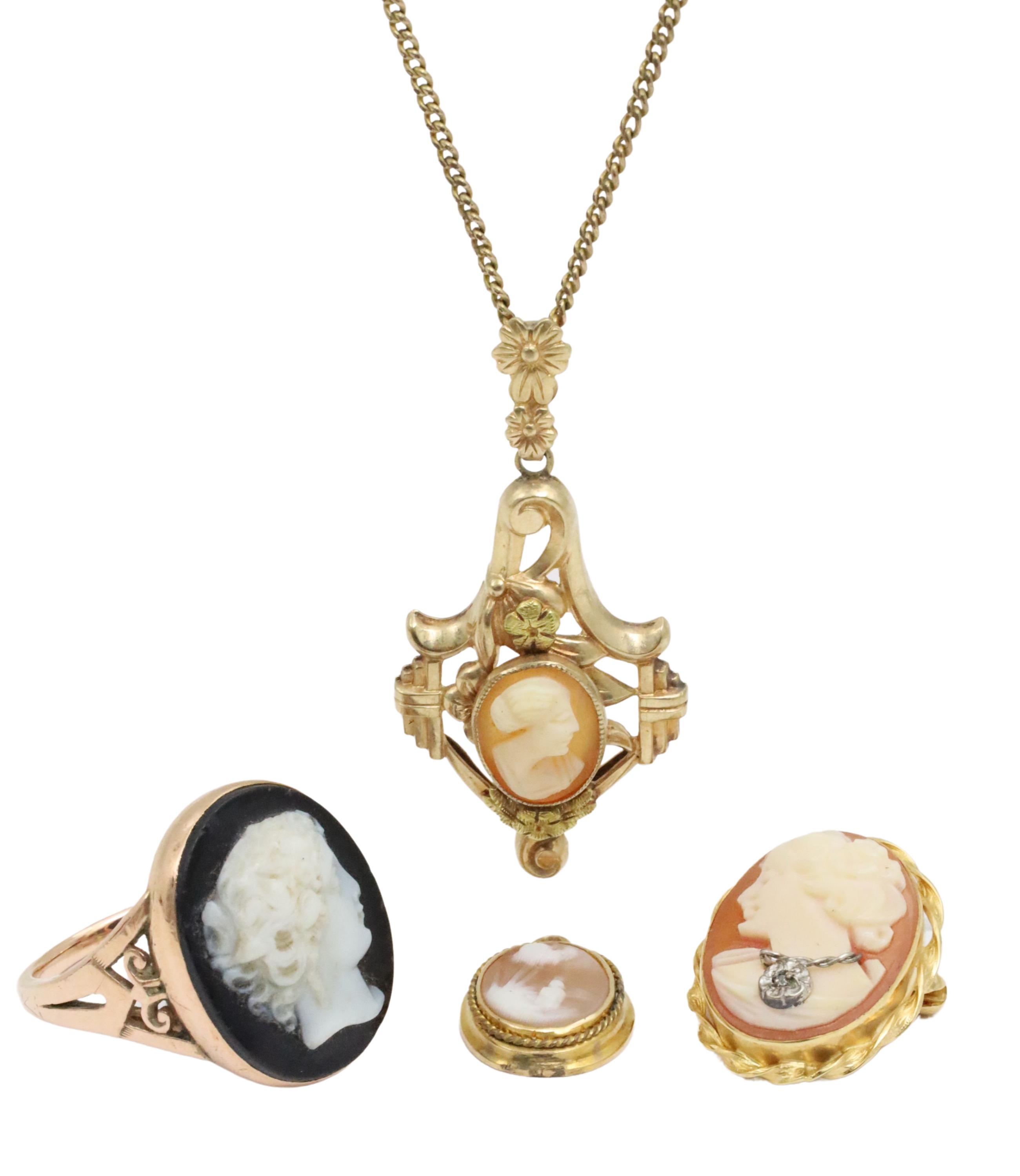 ESTATE LOT OF 14K & 18K CAMEO