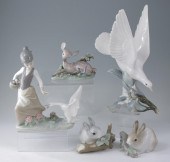 ESTATE LOT OF 5 GLAZED LLADRO
