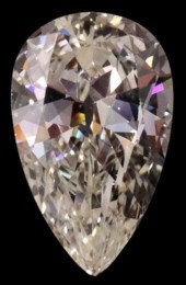 ESTATE PEAR BRILLIANT 2.91CT D