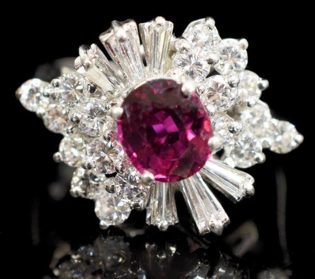 ESTATE PLATINUM 1.52CT RUBY,