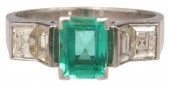 ESTATE PLATINUM EMERALD & 1.00