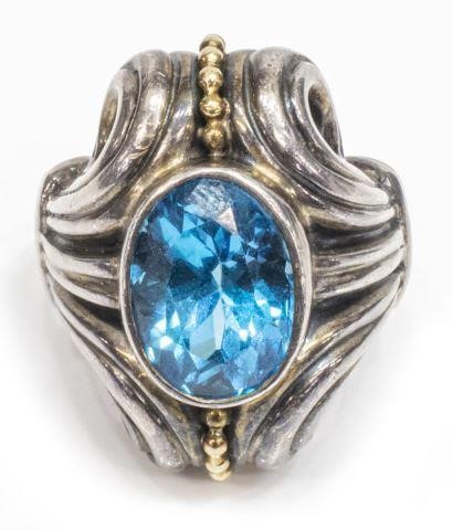 ESTATE STERLING SILVER, GOLD & BLUE