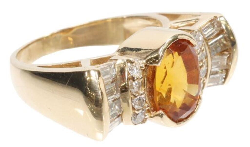 ESTATE STULLER 14KT GOLD CITRINE