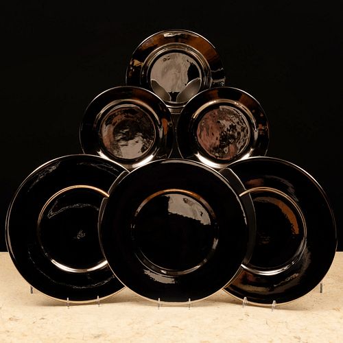ESTE SILVER LUSTER PORCELAIN DINNER