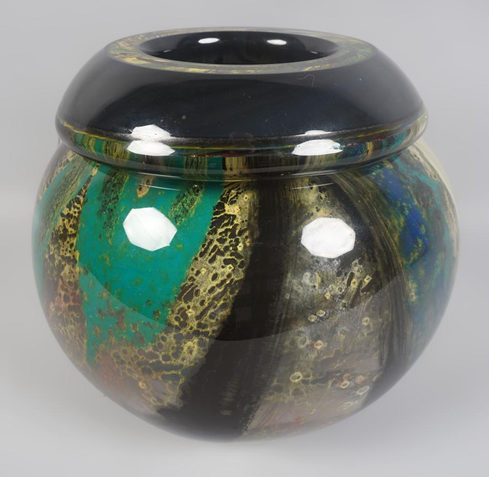 ESTHER COHEN STUDIO ART GLASS VASE,