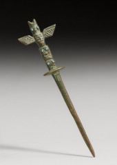 E.T. HURLEY BRONZE TOTEM POLE