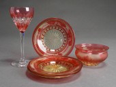 ETCHED AND CUT CRANBERRY TO CL