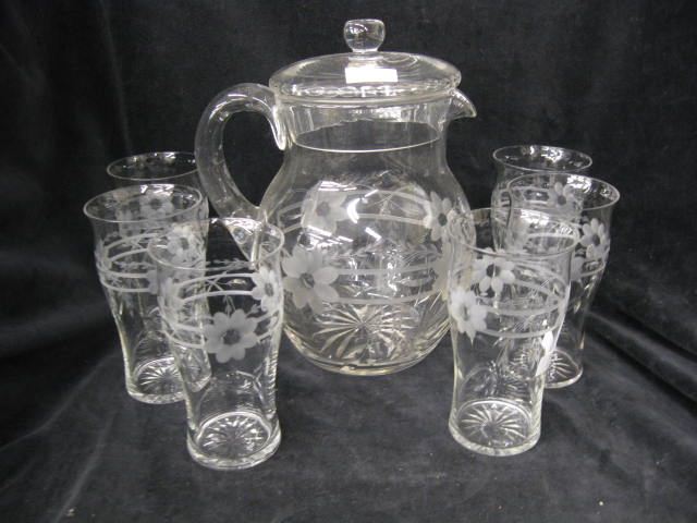 Etched Crystal Lemonade Set covered