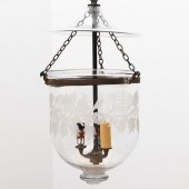 ETCHED GLASS HUNDI LANTERN12 x