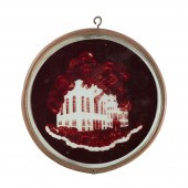 ETCHED RED FLASHED GLASS PANEL