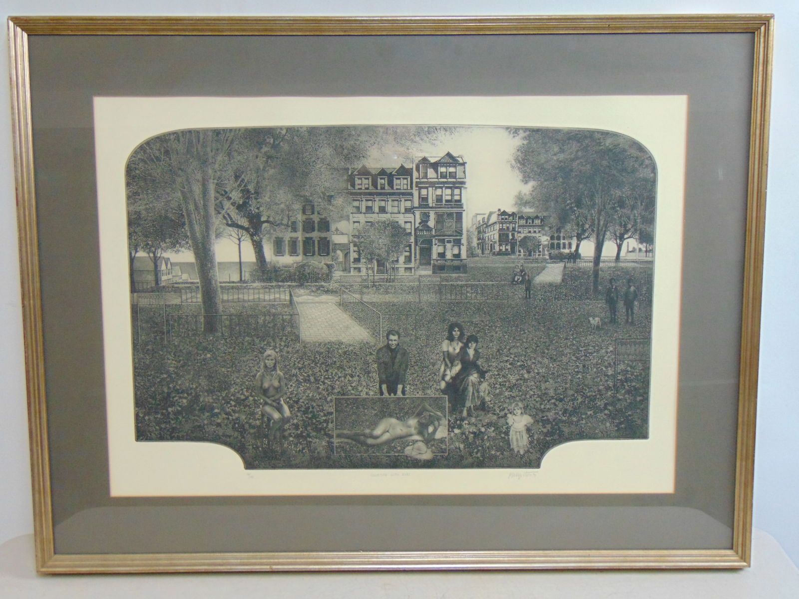 ETCHING, "COLLECTING WITH RUDY",