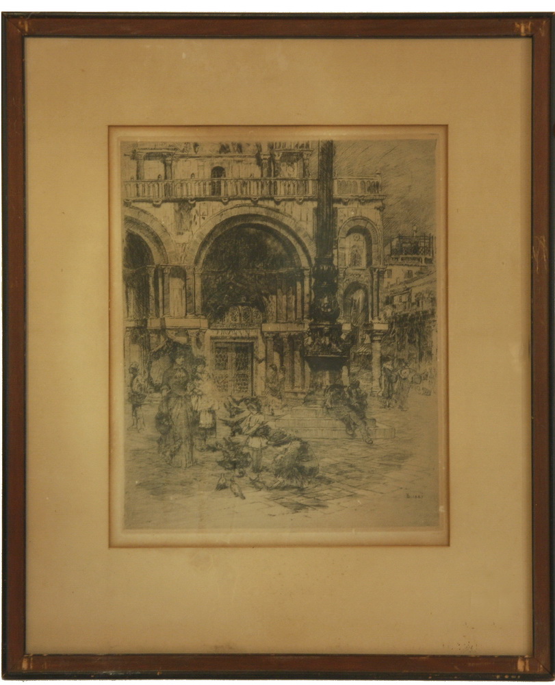 ETCHING - Depicting view of
