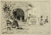 ETCHING - 'Mending Nets' by Ca