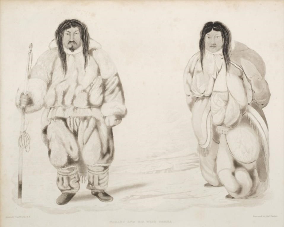 ETCHING OF INUIT HUSBAND &